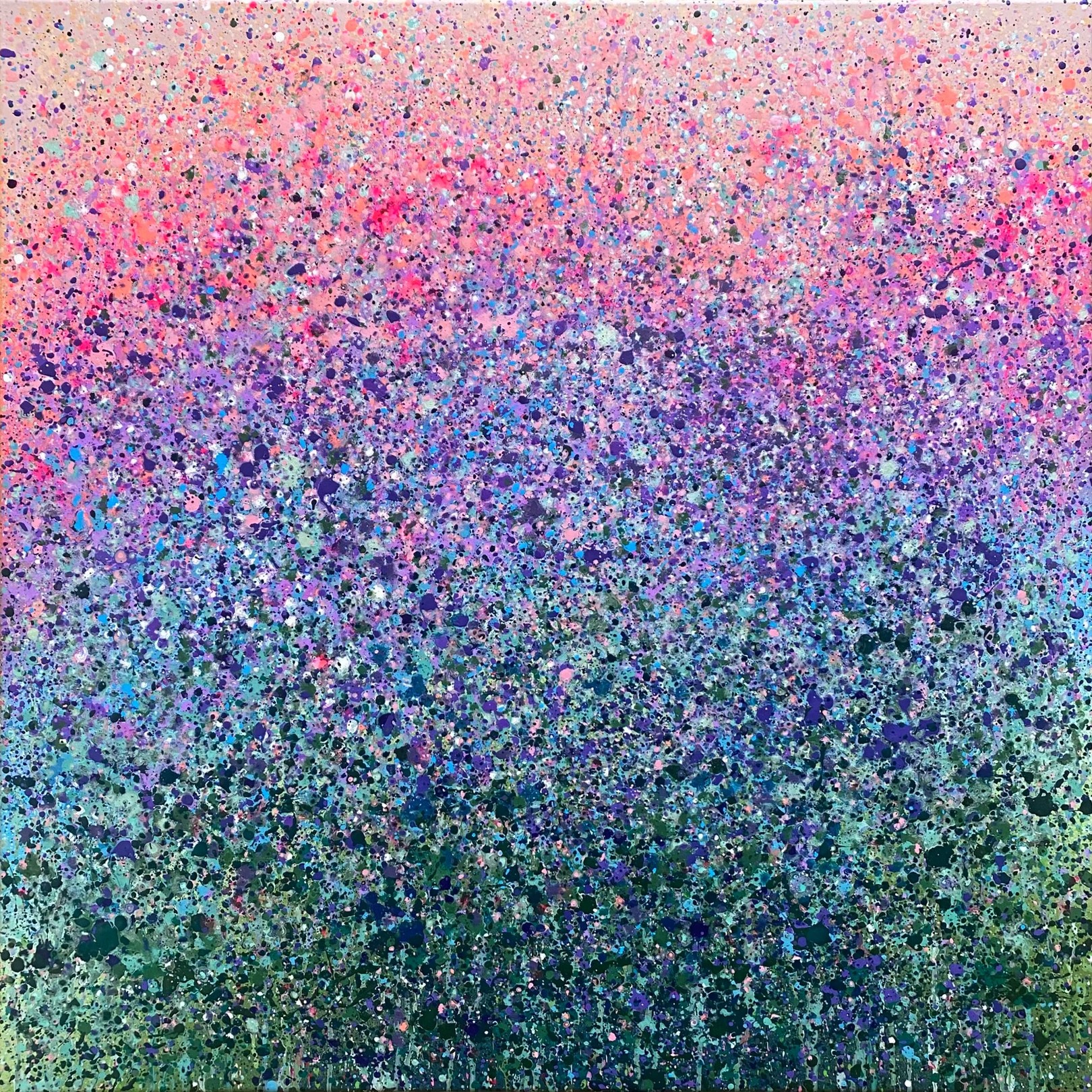Tableau contemporain coloré, Abstraction Concrète 117, artiste peintre Orléans Gaëlle Wagner