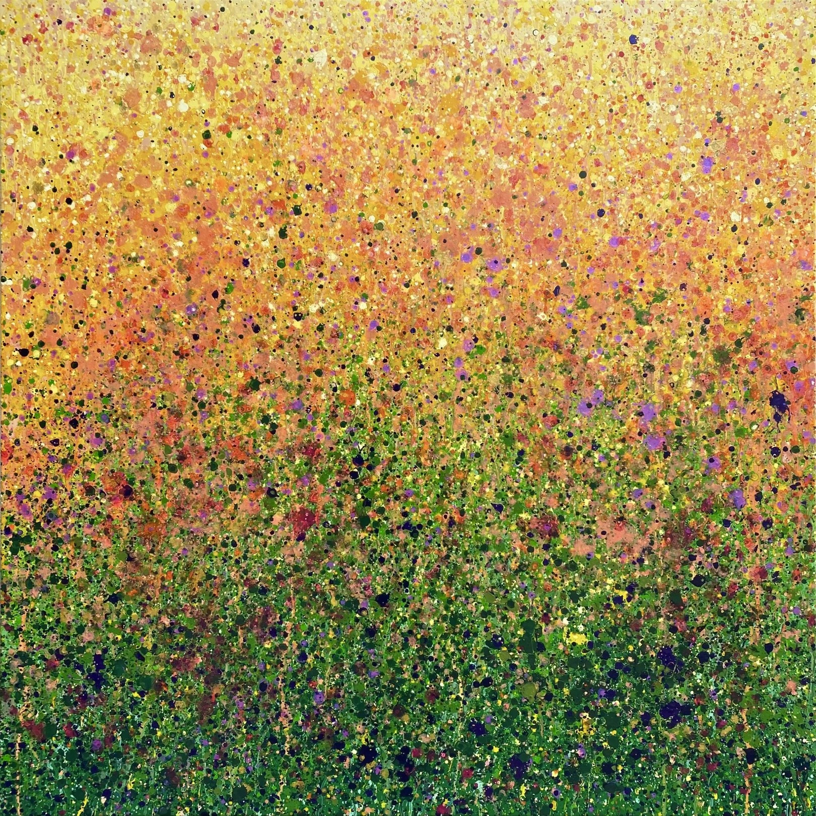 Tableau contemporain coloré, Abstraction Concrète 128, artiste peintre Orléans Gaëlle Wagner