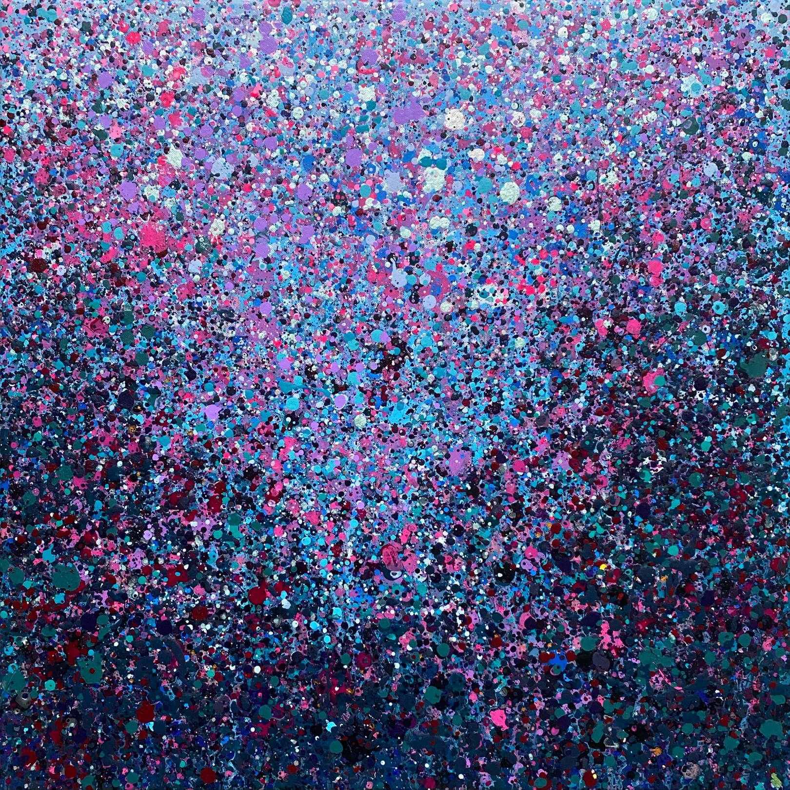 Tableau contemporain coloré, Abstraction Concr&egrave;te 103, artiste peintre Orléans Gaëlle Wagner