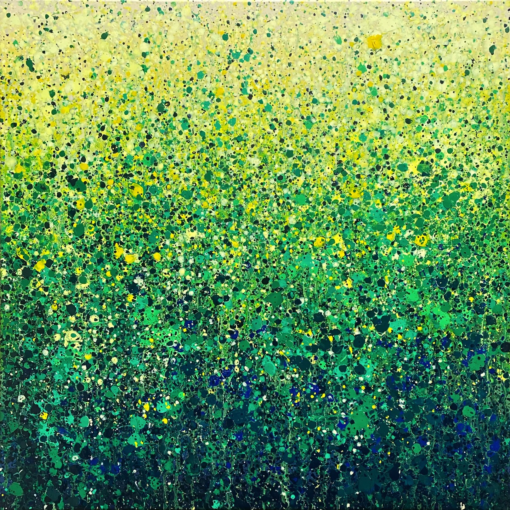 Tableau contemporain coloré, We are all Monet, artiste peintre Orléans Gaëlle Wagner