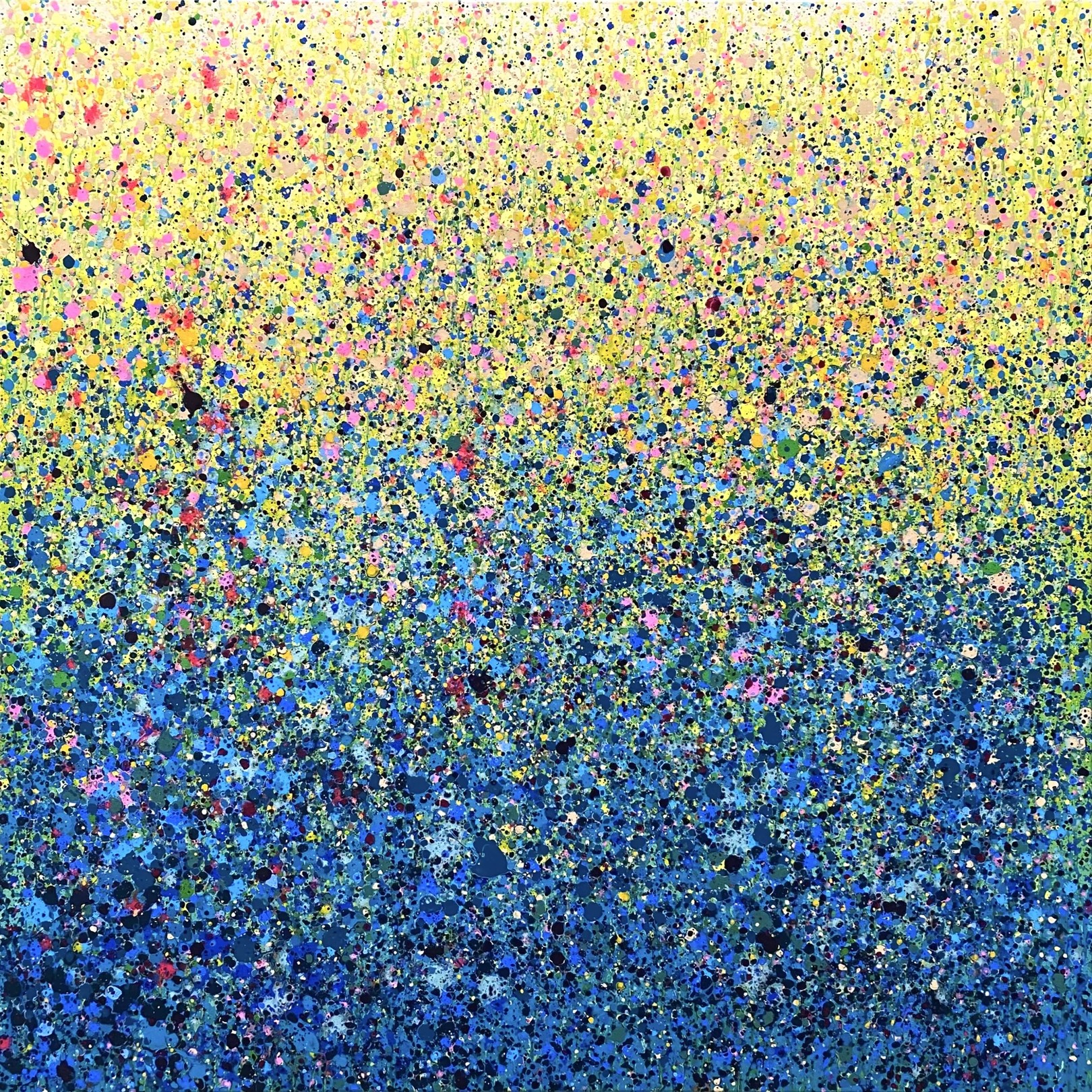 Tableau contemporain coloré, Abstraction Concr&egrave;te 226, artiste peintre Orléans Gaëlle Wagner