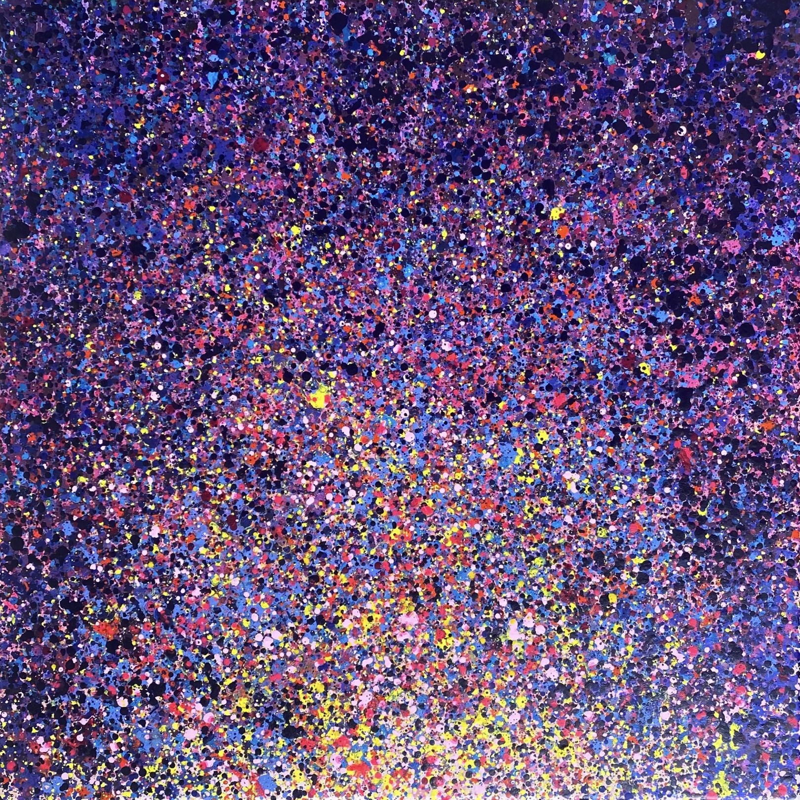 Tableau contemporain coloré, A Sky Full of Sparks, artiste peintre Orléans Gaëlle Wagner