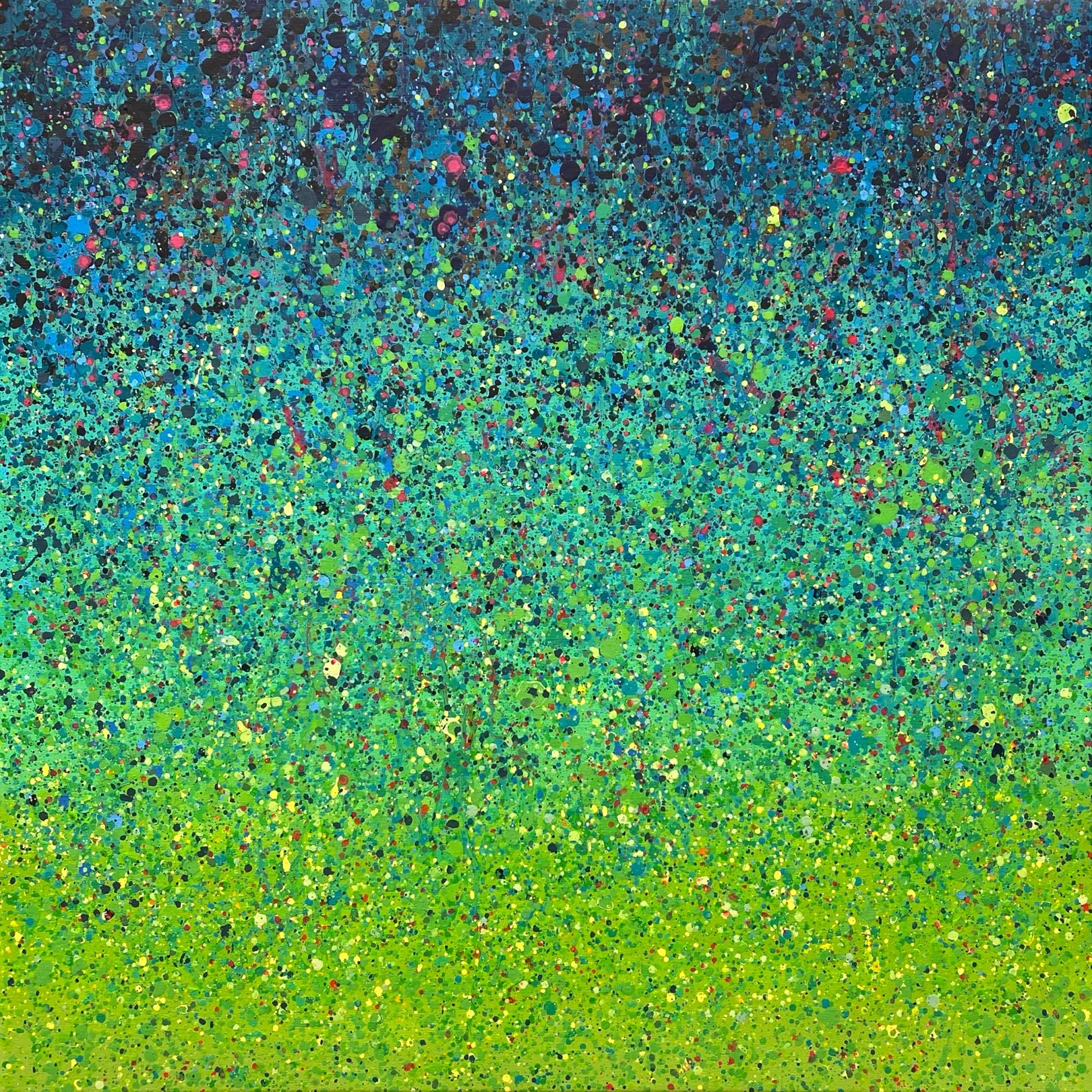Tableau contemporain coloré, Deep Dive &ndash; Abstraction Concr&egrave;te 172, artiste peintre Orléans Gaëlle Wagner