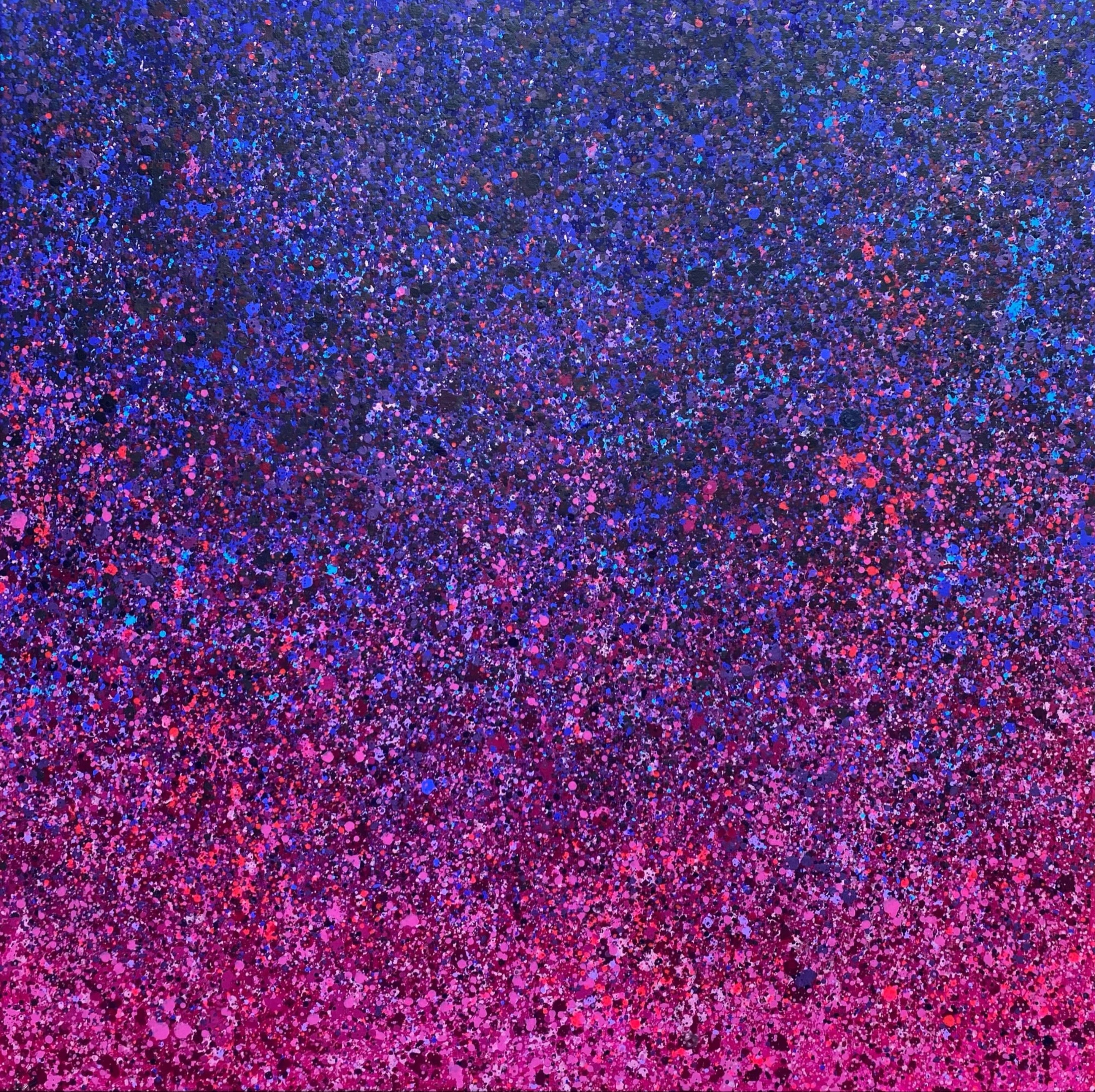 Tableau contemporain coloré, La m&eacute;lancolie de Monet &mdash; Abstraction Concr&egrave;te 174, artiste peintre Orléans Gaëlle Wagner