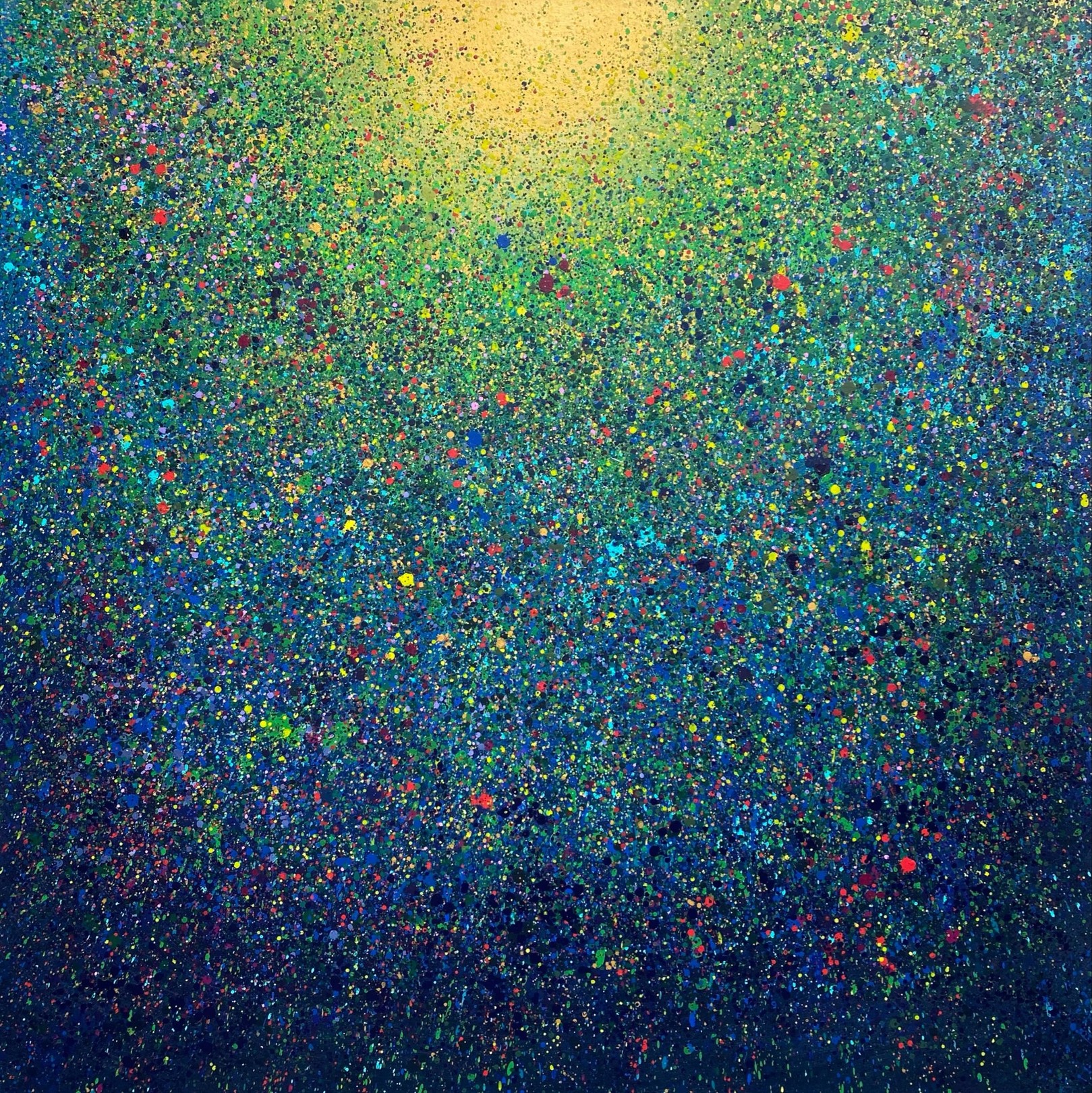 Tableau contemporain coloré, Avant l&rsquo;inspiration &mdash; Abstraction Concr&egrave;te 21, artiste peintre Orléans Gaëlle Wagner