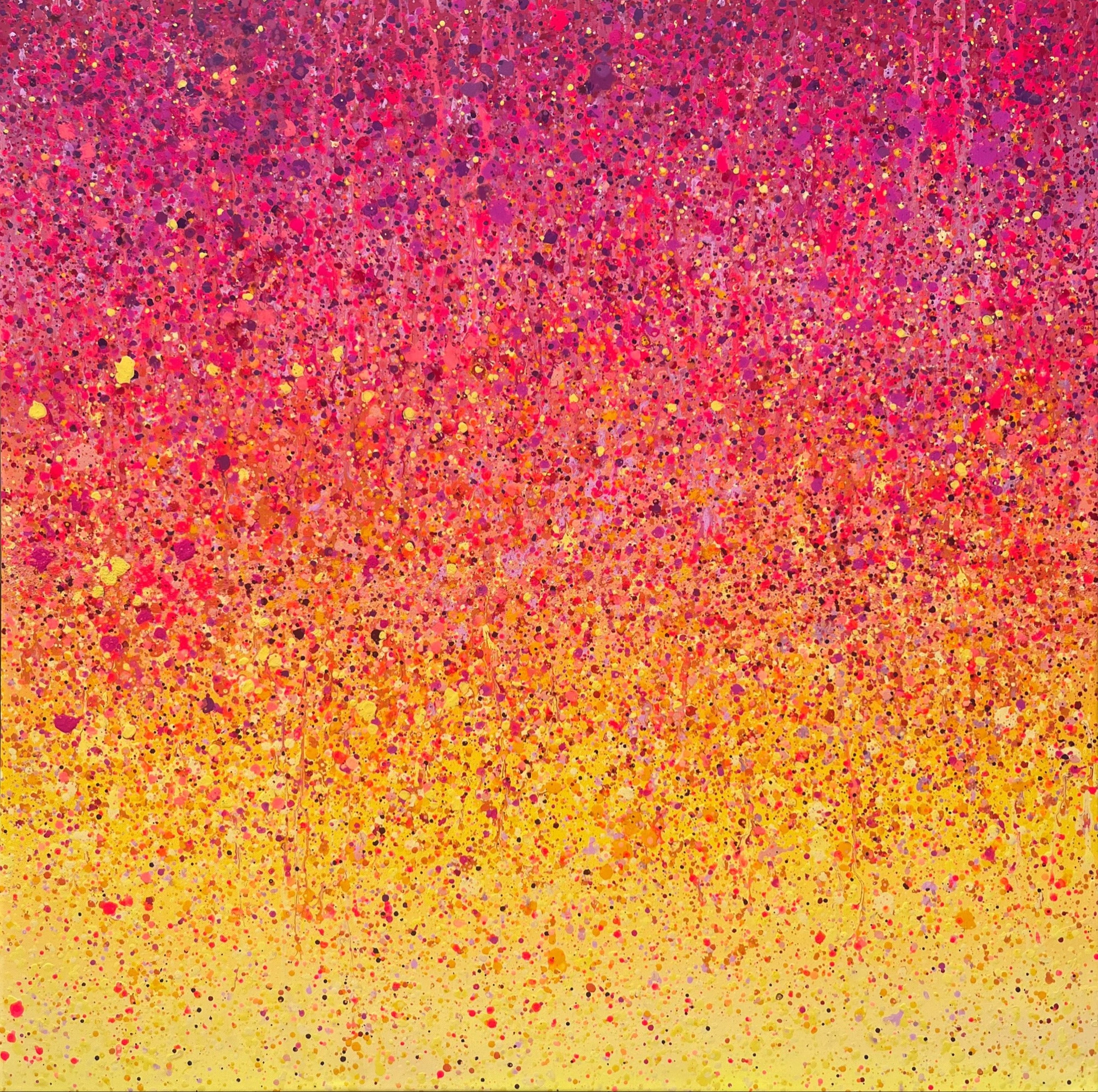 Tableau contemporain coloré, Les Couleurs Du Bonheur - Abstraction Concr&egrave;te 138, artiste peintre Orléans Gaëlle Wagner