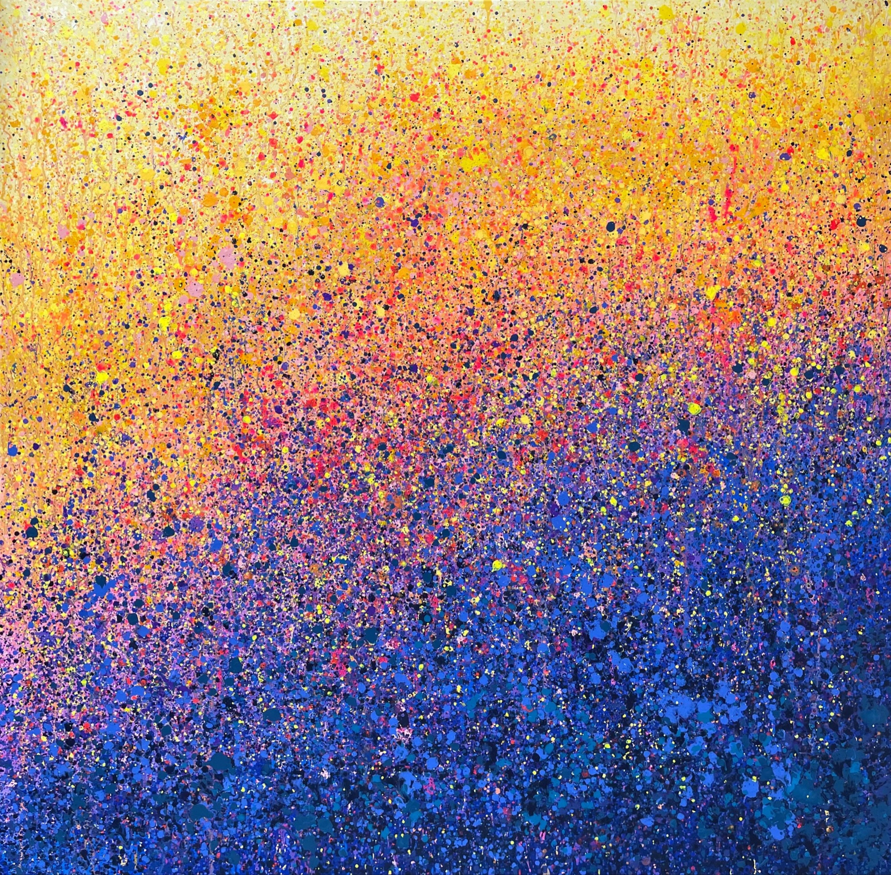 Tableau contemporain coloré, The Other Valley - Abstraction Concr&egrave;te 345, 2026, artiste peintre Orléans Gaëlle Wagner